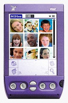 ACD Systems' ACDSee Mobile v1.0 running on Handspring's Visor PDA. Courtesy of ACD Systems Inc.