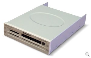 Addonics' Internal DigiDrive II flash reader. Courtesy of Addonics, with modifications by Michael R. Tomkins. Click for a bigger picture!
