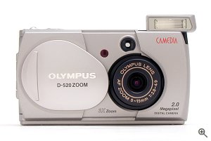 Olympus' Camedia D-520 Zoom digital camera. Copyright &copy; 2002, The Imaging Resource. All rights reserved.