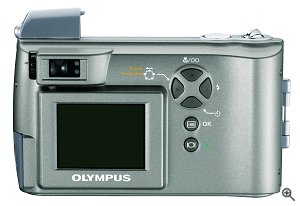Olympus' Camedia D-550 Zoom digital camera. Courtesy of Olympus, with modifications by Michael R. Tomkins.