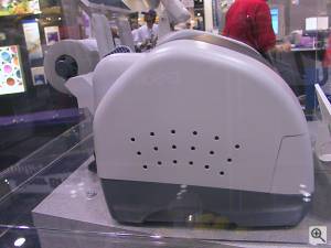 Epson's Colorio PM-790PT photo printer, left view. Copyright (c) 2001, Michael R. Tomkins, all rights reserved. Click for a bigger picture!