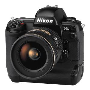 Nikon's D1X digital camera, front left quarter view.