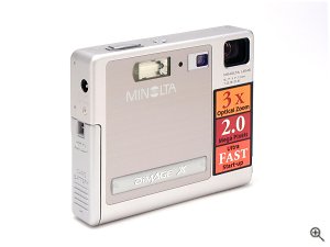 Minolta's DiMAGE X digital camera. Copyright &copy; 2002, The Imaging Resource. Click for a bigger picture!