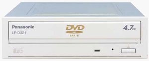 Panasonic's DVDBurnder II drive. Courtesy of Panasonic, with modifications by Michael R. Tomkins.