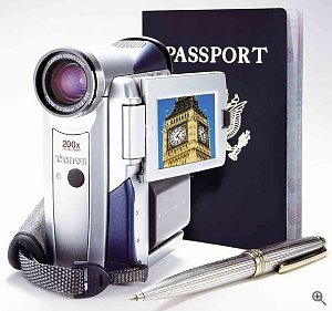 Canon's Elura 40MC digital camcorder. Courtesy of Canon, with modifications by Michael R. Tomkins.