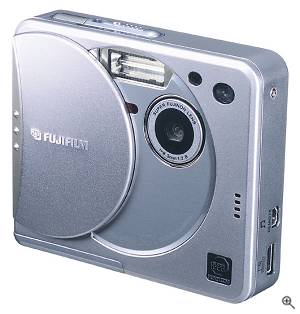Fuji's FinePix 50i digital camera, front view.  Courtesy of Fuji Japan. Click for a bigger picture!