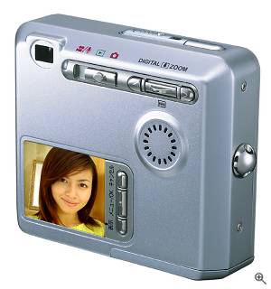 Fuji's FinePix 50i digital camera, rear view.  Courtesy of Fuji Japan. Click for a bigger picture!