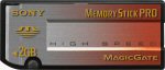 Sony's 2GB MagicGate Memory Stick PRO High Speed card. Courtesy of Sony, with modifications by Michael R. Tomkins.
