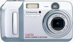 Olympus' Camedia D-595 Zoom digital camera. Courtesy of Olympus, with modifications by Michael R. Tomkins.