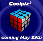 Nikon's teaser for an upcoming digital camera announcement. Courtesy of Nikon Inc., with modifications by Michael R. Tomkins.