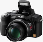 Panasonic's Lumix DMC-FZ28 digital camera. Courtesy of Panasonic, with modifications by Michael R. Tomkins