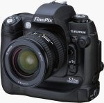 Fujifilm's FinePix S3 Pro digital SLR. Courtesy of Fujifilm, with modifications by Michael R. Tomkins. 