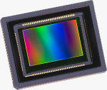 Foveon's FX17-78-F13D image sensor. Courtesy of Foveon, with modifications by Michael R. Tomkins.