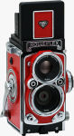 Komamura's RolleiFlex MiniDigi digital camera. Courtesy of Komamura, with modifications by Michael R. Tomkins.