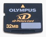 Olympus's 32MB xD-Picture Card. Copyright © 2002, The Imaging Resource.  All rights reserved.