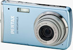 Pentax' Optio M50 digital camera. Courtesy of Pentax, with modifications by Michael R. Tomkins.