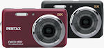 Pentax's Optio M90 digital camera in both red and black body colors. Photo provided by Pentax Europe Imaging Systems Ltd.