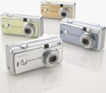 Canon's PowerShot A400 digital camera in all four colors. Courtesy of Canon, with modifications by Michael R. Tomkins.