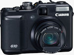 Canon's PowerShot G10 digital camera. Courtesy of Canon, with modifications by Michael R. Tomkins.