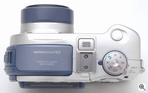 Sony's MVC-CD200 digital camera, top view. Copyright  (c) 2001, The Imaging Resource. All rights reserved. Click for a bigger picture!