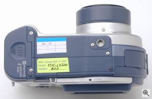 Sony's MVC-CD200 digital camera, bottom view.  Copyright (c) 2001, The Imaging Resource. All rights reserved. Click for a bigger picture!
