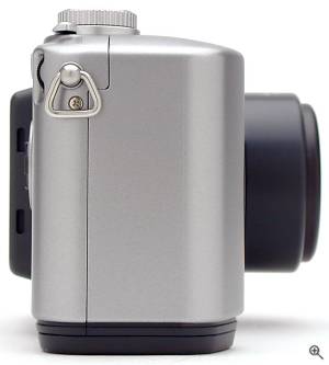 Sony's MVC-CD300 digital camera, right view.  Copyright (c) 2001, The Imaging Resource. All rights reserved. Click for a bigger picture!