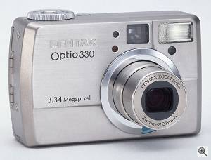 Pentax's Optio 330 digital camera. Courtesy of Pentax Corp. Click for a bigger picture!