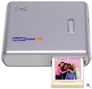 SiPix's PocketColor 100 printer. Courtesy of SiPix Inc., with modifications by Michael R. Tomkins. Click for a bigger picture!