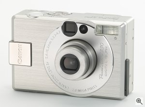 Canon's PowerShot S330 digital camera. Courtesy of Canon, with modifications by Michael R. Tomkins.