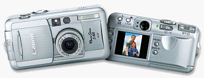 Canon's PowerShot S45 digital camera. Courtesy of Canon, with modifications by Michael R. Tomkins