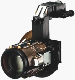 Rollei's d 30 flex digital camera - the optical assembly. Courtesy of Rollei.