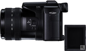 Leica's V-LUX 1 digital camera. Courtesy of Leica, with modifications by Michael R. Tomkins. Click for a bigger picture!