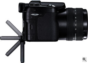 Leica's V-LUX 1 digital camera. Courtesy of Leica, with modifications by Michael R. Tomkins. Click for a bigger picture!