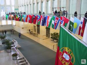 The World Trade Center lobby. Dedicated to the memory of those who perished in terrorist attacks on the United States, Tuesday September 11th 2001.