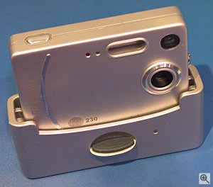 Polaroid's iON 230 digital camera. Copyright (c) 2003, Michael R. Tomkins. Click for a bigger picture!