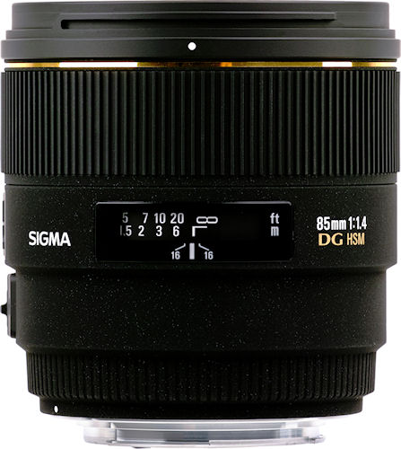 The SIGMA 85mm F1.4 EX DG HSM lens. Photo provided by Sigma Corp. Click for a bigger picture!