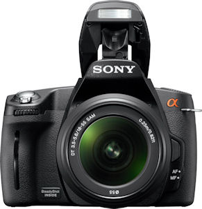 Sony's Alpha DSLR-A290 digital camera. Photo provided by Sony Electronics Inc. Click for a bigger picture!