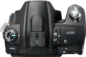 Sony's Alpha DSLR-A390 digital camera. Photo provided by Sony Electronics Inc. Click for a bigger picture!