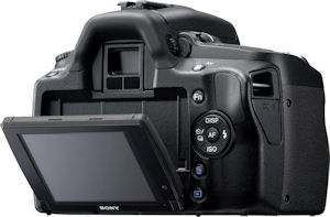 Sony's Alpha DSLR-A390 digital camera. Photo provided by Sony Electronics Inc. Click for a bigger picture!