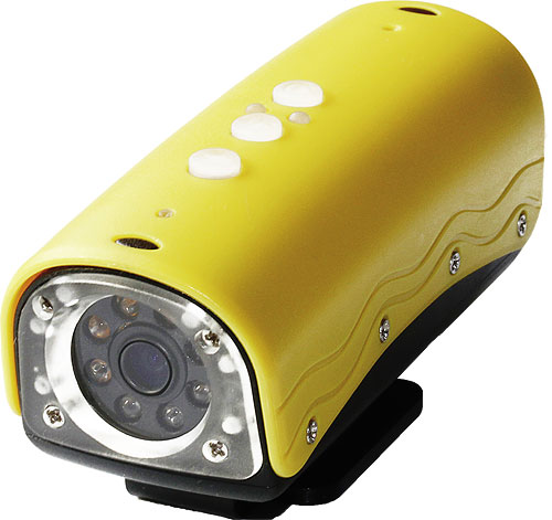Rollei's ActionCam in yellow color scheme. Photo provided by RCP-Technik GmbH & Co. KG. Click for a bigger picture!