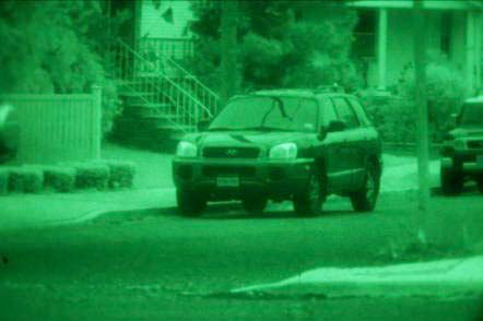 Canon Digital SLR Cameras deliver bright high resolution green images at night with the AstroScope 9350EOS-FF Night Vision Module. Photo and caption provided by Sofradir EC Inc.