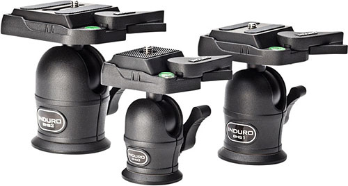 Induro's BHS-Series Ballheads. Photo provided by MAC Group. Click for a bigger picture!