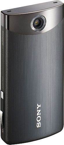 Sony's Bloggie Touch pocket video camera, front view. Photo provided by Sony Electronics Inc. Click for a bigger picture!