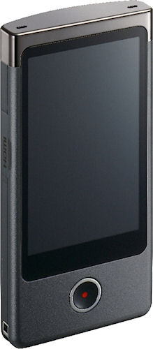 Sony's Bloggie Touch pocket video camera, front view. Photo provided by Sony Electronics Inc. Click for a bigger picture!
