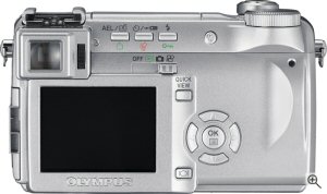 Olympus' C-770 Ultra Zoom digital camera. Courtesy of Olympus, with modifications by Michael R. Tomkins. Click for a bigger picture!
