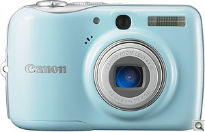 Canon PowerShot E-1 digital camera. Courtesy of Canon, with modifications by Zig Weidelich. Click for a bigger picture!