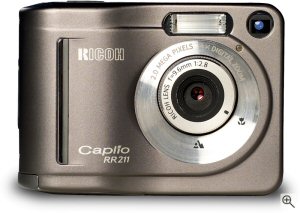 Ricoh's Caplio RR211 digital camera. Courtesy of Ricoh Europe, with modifications by Michael R. Tomkins. Click here for a bigger picture!