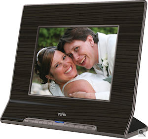Ceiva's Pro 80 digital frame. Courtesy of Ceiva, with modifications by Michael R. Tomkins. Click for a bigger picture!