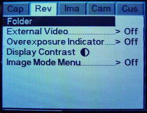 Menus on the Kodak DCS Pro 14n LCD display. Photo copyright © 2002, The Imaging Resource. All rights reserved.