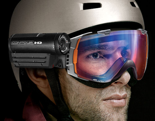 VholdR Contour HD wearable camcorder, ready for action. Photo provided by Twenty20 LLC. Click for a bigger picture!